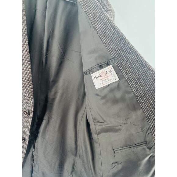 Harris Tweed Blazer Men’s Scottish Wool Sports Jacket Coat Speckled USA CLEAN - Picture 8 of 12